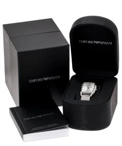 Emporio Armani Silver Stainless Steel Epsilon AR2495 Women's Wristwatch 24 Mm For Women -Emporio Armani sale luxury women emporio armani used watches p210168 008