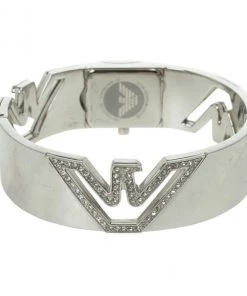 Emporio Armani Crystal Set Bangle Womens Wristwatch 20 MM For Women -Emporio Armani sale luxury women emporio armani used watches p25882 0004