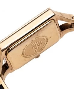 Emporio Armani Black Rose Gold Plated Stainless Steel Classic AR7373 Women's Wristwatch 20 Mm For Women -Emporio Armani sale luxury women emporio armani used watches p272505 005