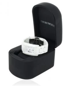 Emporio Armani White Ceramica Womens Wristwatch 25 MM For Women -Emporio Armani sale luxury women emporio armani used watches p33020 006