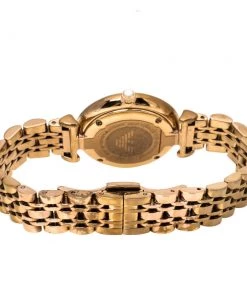 Emporio Armani Mother Of Pearl Rose Gold Tone Stainless Steel Classic AR1909 Women's Wristwatch 32 Mm For Women -Emporio Armani sale luxury women emporio armani used watches p334151 002