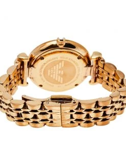 Emporio Armani Mother Of Pearl Gold Plated Stainless Steel Classic AR1909 Women's Wristwatch 32 Mm For Women -Emporio Armani sale luxury women emporio armani used watches p398481 001