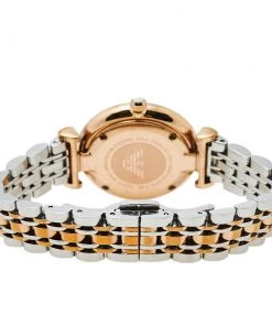 Emporio Armani Grey Two-Tone Stainless Steel Classic AR1840 Women's Wristwatch 32 Mm For Women -Emporio Armani sale luxury women emporio armani used watches p411505 001