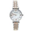 Emporio Armani Mother Of Pearl Two-Tone Stainless Steel Retro AR1987 Women's Wristwatch 32 Mm For Women -Emporio Armani sale luxury women emporio armani used watches p413952 007