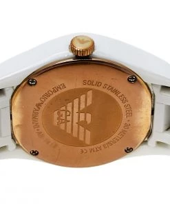 Emporio Armani Mother Of Pearl Ceramic Classic AR1418 Women's Wristwatch 35 Mm For Women -Emporio Armani sale luxury women emporio armani used watches p431857 002