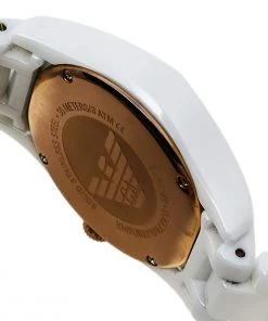 Emporio Armani Mother Of Pearl Ceramic Classic AR1418 Women's Wristwatch 35 Mm For Women -Emporio Armani sale luxury women emporio armani used watches p431857 004