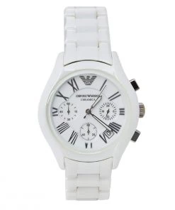Emporio Armani White Ceramic Ceramica AR1404 Women's Wristwatch 38 Mm For Women