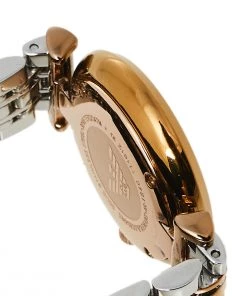 Emporio Armani Grey Two-Tone Stainless Steel AR1840 Women's Wristwatch 32 Mm For Women -Emporio Armani sale luxury women emporio armani used watches p452616 006