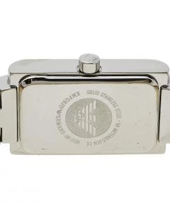 Emporio Armani Blue Mother Of Pearl Stainless Steel AR3109 Women's Wristwatch 16 Mm For Women -Emporio Armani sale luxury women emporio armani used watches p457315 003