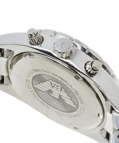 Emporio Armani White Stainless Steel Sportivo Chrono AR5940 Women's Wristwatch 38 Mm For Women -Emporio Armani sale luxury women emporio armani used watches p459996 007