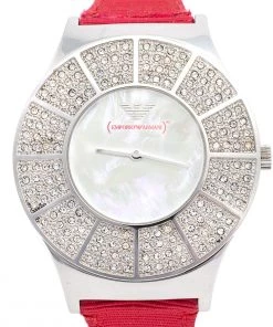 Emporio Armani Mother Of Pearl Stainless Steel AR5754 Women's Wristwatch 38 Mm For Women -Emporio Armani sale luxury women emporio armani used watches p482067 009
