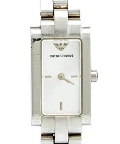 Emporio Armani Silver Stainless Steel AR5433 Women's Wristwatch 16 Mm For Women -Emporio Armani sale luxury women emporio armani used watches p554768 001