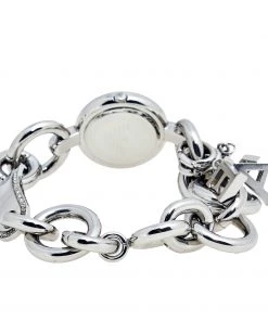 Emporio Armani Silver Stainless Steel Charm AR-5713 Women's Wristwatch 28 Mm For Women -Emporio Armani sale luxury women emporio armani used watches p577203 002