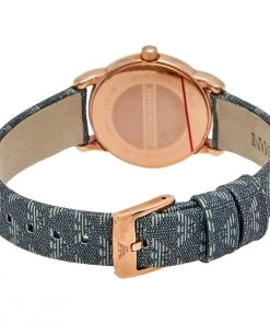 Emporio Armani Grey Rose Gold Plated Stainless Steel Canvas Classic AR1837 Women's Wristwatch 28 Mm For Women -Emporio Armani sale luxury women emporio armani used watches p584208 004