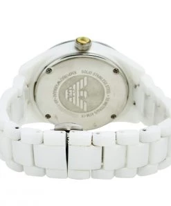 Emporio Armani Mother Of Pearl Ceramic Stainless Steel AR-1426 Women's Wristwatch 39 Mm For Women -Emporio Armani sale luxury women emporio armani used watches p585399 001