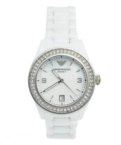 Emporio Armani Mother Of Pearl Ceramic Stainless Steel AR-1426 Women's Wristwatch 39 Mm For Women