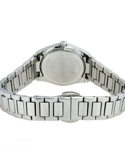 Emporio Armani Silver Stainless Steel Tazio AR6028 Women's Wristwatch 26 Mm For Women -Emporio Armani sale luxury women emporio armani used watches p595672 001