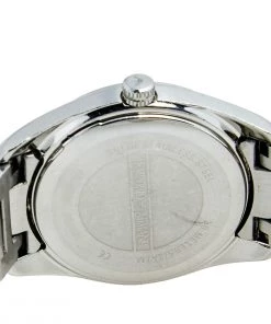 Emporio Armani Silver Stainless Steel Tazio AR6028 Women's Wristwatch 26 Mm For Women -Emporio Armani sale luxury women emporio armani used watches p595672 002