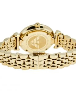 Emporio Armani Mother Of Pearl Yellow Gold Plated Stainless Steel AR1907 Women's Wristwatch 32 Mm For Women -Emporio Armani sale luxury women emporio armani used watches p597847 003