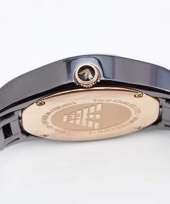 Emporio Armani Black Mother Of Pearl Ceramic Gold Plated Stainless Steel AR1412 Women's Wristwatch 35 Mm For Women -Emporio Armani sale luxury women emporio armani used watches p624007 002