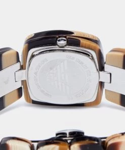 Emporio Armani Champagne Acrylic Stainless Steel Donna AR1305 Women's Wristwatch 27 Mm For Women -Emporio Armani sale luxury women emporio armani used watches p663417 004