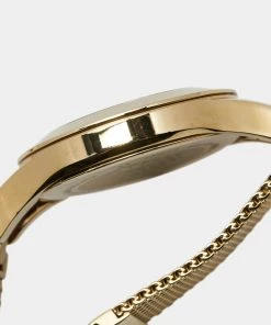 Emporio Armani Silver Gold Plated Stainless Steel Chiara AR7399 Women's Wristwatch 34 Mm For Women -Emporio Armani sale luxury women emporio armani used watches p684552 004