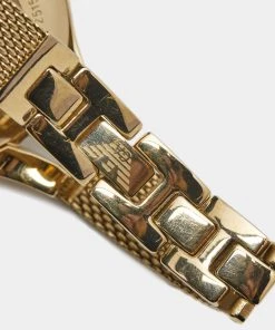 Emporio Armani Silver Gold Plated Stainless Steel Chiara AR7399 Women's Wristwatch 34 Mm For Women -Emporio Armani sale luxury women emporio armani used watches p684552 005