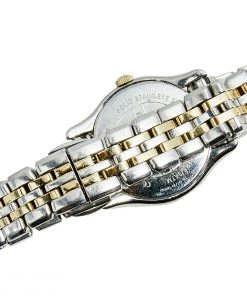 Emporio Armani Silver Two Tone Stainless Steel AR1845 Women's Wristwatch 27 Mm For Women 18 Emporio Armani Silver Two Tone Stainless Steel AR1845 Women's Wristwatch 27 Mm For Women -Emporio Armani sale luxury women versace used watches p585909 005