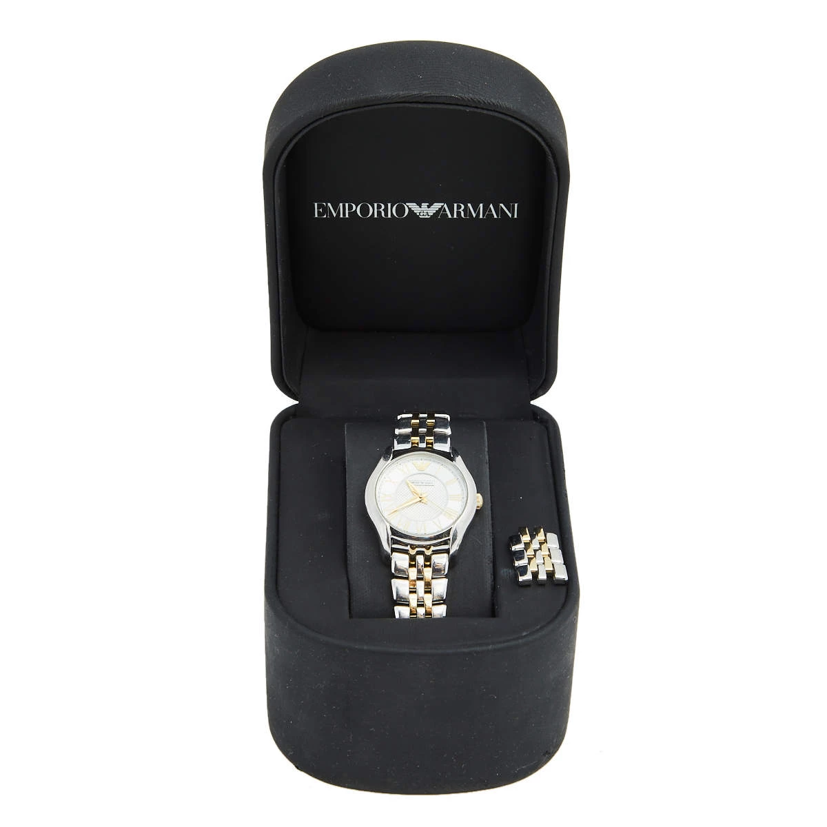 Emporio Armani Silver Two Tone Stainless Steel AR1845 Women's Wristwatch 27 Mm For Women 11 Emporio Armani Silver Two Tone Stainless Steel AR1845 Women's Wristwatch 27 Mm For Women - Image 9